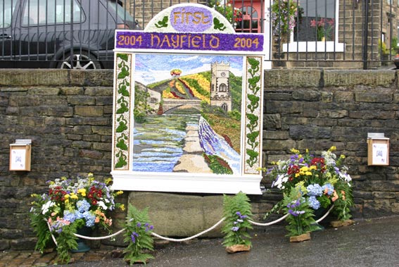 Hayfields first Well Dressing (c) Phil Gee 2004